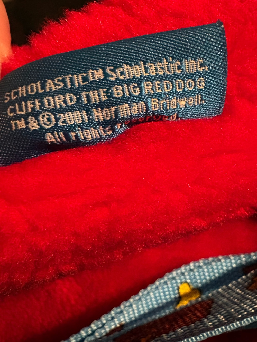 2001 Vintage Clifford The Big Red dog  Kids Scholastic Plush Backpack - Red - Picture 10 of 12